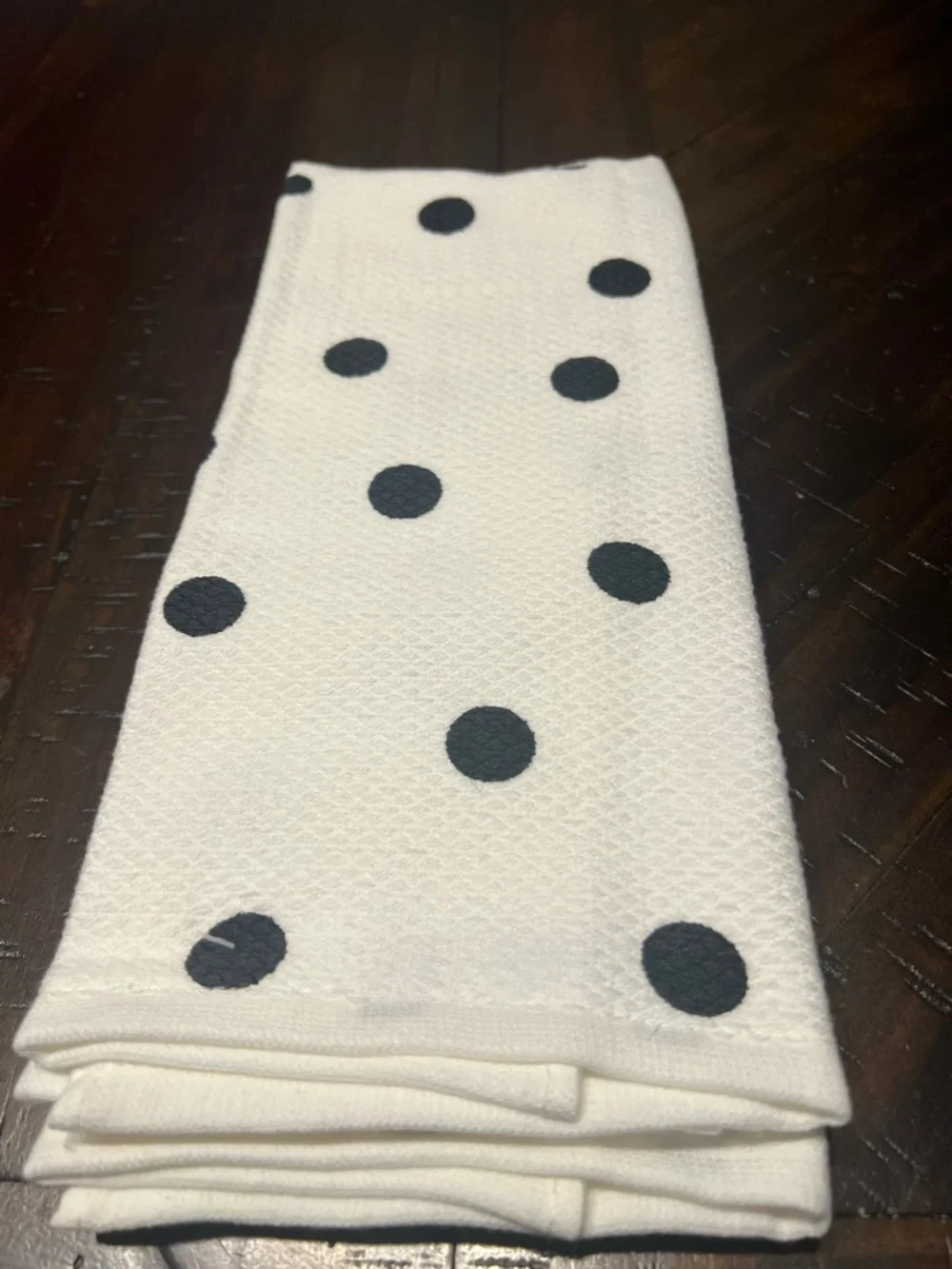 Kate Spade New York Polka Dots White & Black Kitchen Towels Set of 2